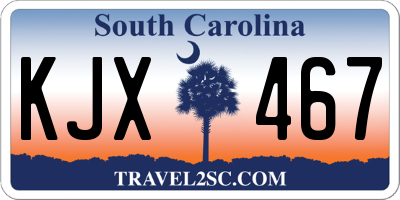 SC license plate KJX467