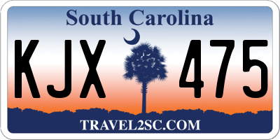 SC license plate KJX475