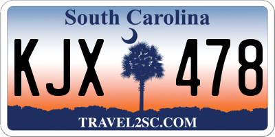 SC license plate KJX478