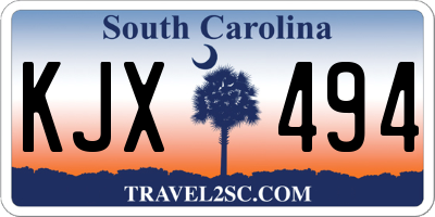 SC license plate KJX494