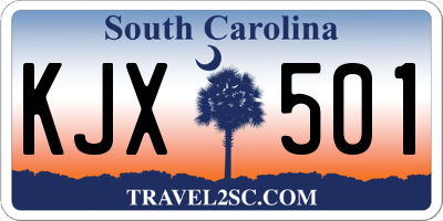 SC license plate KJX501