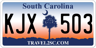 SC license plate KJX503
