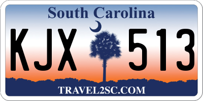 SC license plate KJX513