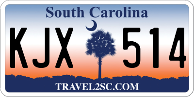 SC license plate KJX514