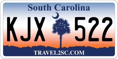 SC license plate KJX522
