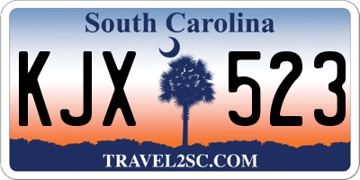 SC license plate KJX523