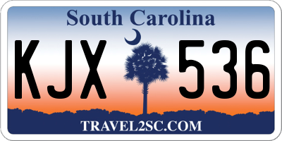 SC license plate KJX536