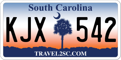 SC license plate KJX542