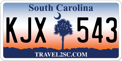 SC license plate KJX543