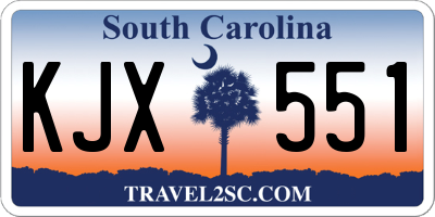 SC license plate KJX551