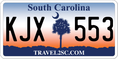 SC license plate KJX553