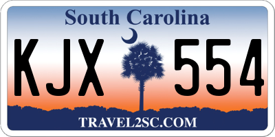 SC license plate KJX554