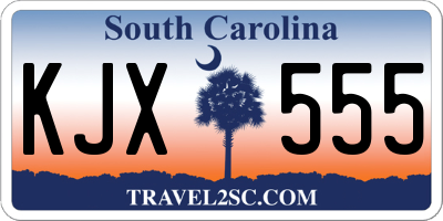 SC license plate KJX555