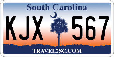 SC license plate KJX567