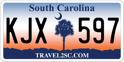 SC license plate KJX597
