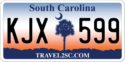 SC license plate KJX599
