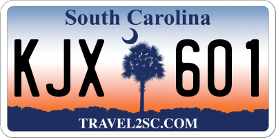 SC license plate KJX601