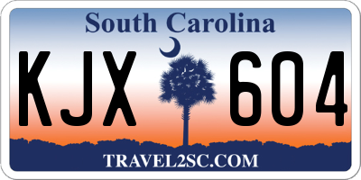 SC license plate KJX604
