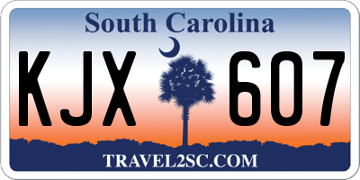 SC license plate KJX607