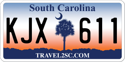 SC license plate KJX611