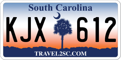 SC license plate KJX612