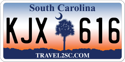 SC license plate KJX616