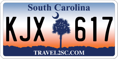 SC license plate KJX617