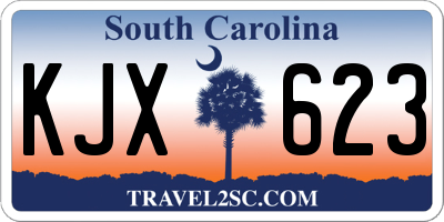 SC license plate KJX623