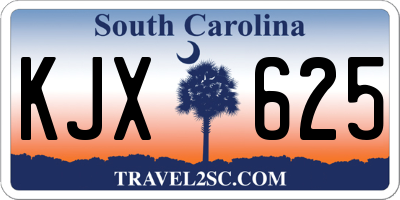 SC license plate KJX625