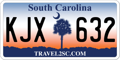 SC license plate KJX632