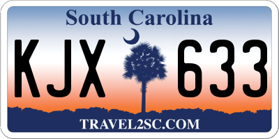 SC license plate KJX633