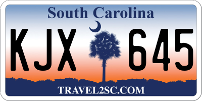SC license plate KJX645