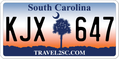 SC license plate KJX647