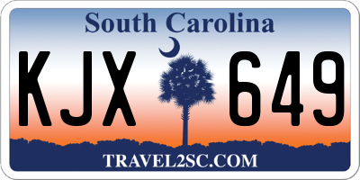 SC license plate KJX649