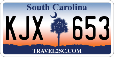 SC license plate KJX653