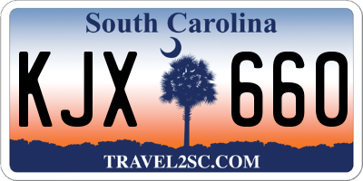 SC license plate KJX660