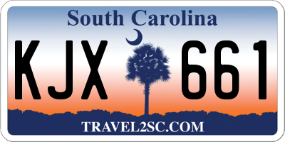 SC license plate KJX661