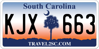 SC license plate KJX663