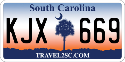 SC license plate KJX669