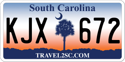SC license plate KJX672