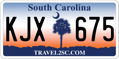 SC license plate KJX675