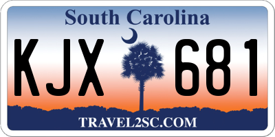 SC license plate KJX681