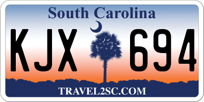 SC license plate KJX694