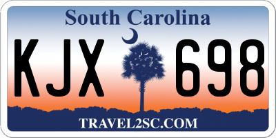 SC license plate KJX698