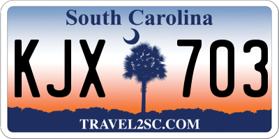 SC license plate KJX703