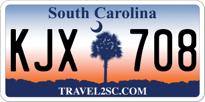 SC license plate KJX708
