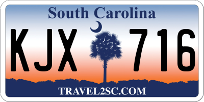 SC license plate KJX716