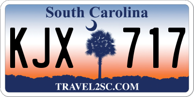 SC license plate KJX717