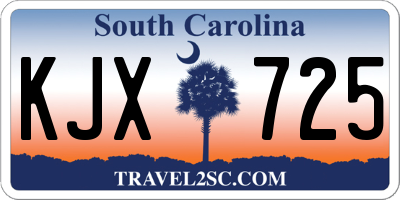 SC license plate KJX725