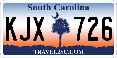 SC license plate KJX726